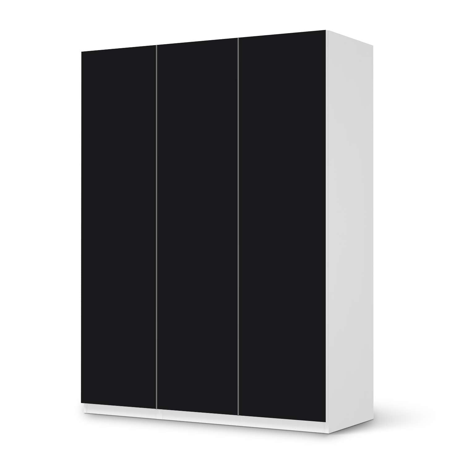 Folie für Möbel Pax Schrank 201 cm - 3 Türen (IKEA) Schwarz – creatisto