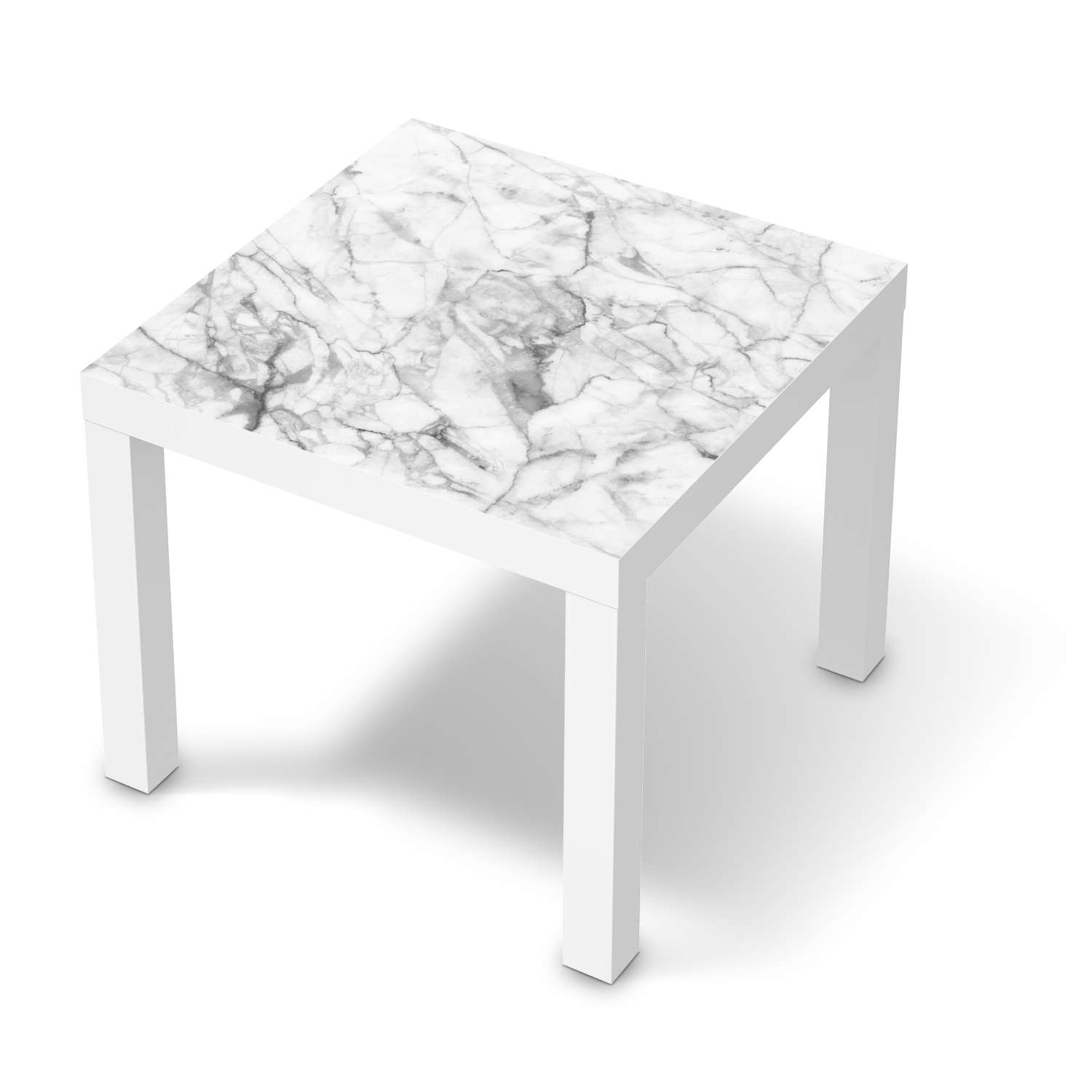 creatisto den für – Tisch cm weiß 55x55 Möbelfolie (IKEA) Marmor - Lack