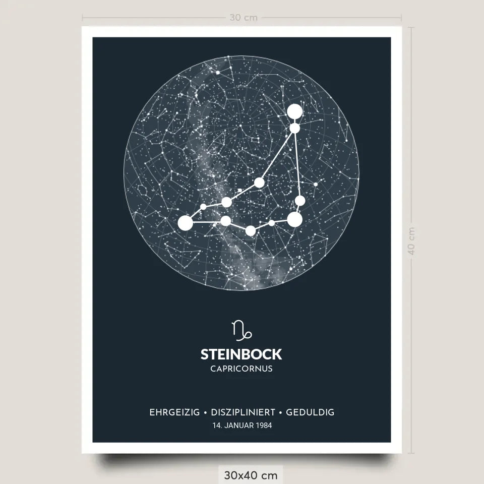 Sternzeichen Sternenkarte Sternenbild Klebefolie Moebelfolie Dekofolie 30x40cm