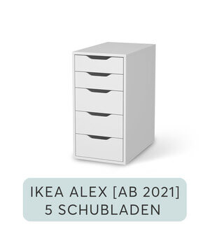 Möbelfolie IKEA Alex Container 5 Schubladen - ab 2021