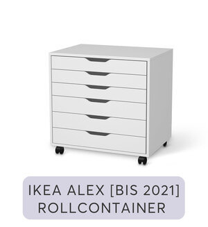 Möbelfolie IKEA Alex Rollcontainer 6 Schubladen