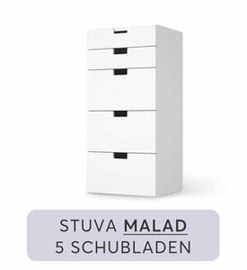 Möbelfolie IKEA Stuva / Malad Kommode 5 Schubladen