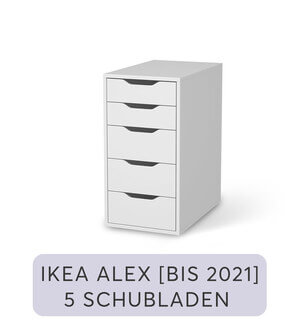 Möbelfolie IKEA Alex Container 5 Schubladen