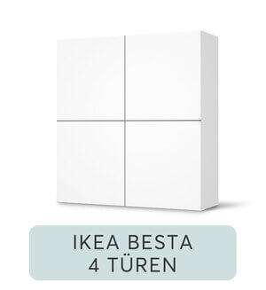 Möbelfolie IKEA Besta Regal - 4 Türen (quadratisch)