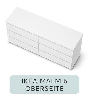 Möbelfolie IKEA Malm Kommode 6 Schubladen (breit) [oben]