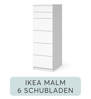 Möbelfolie IKEA Malm Kommode 6 Schubladen (schmal)