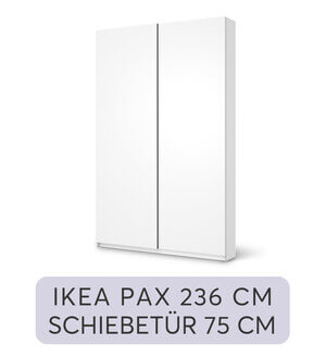 Möbelfolie IKEA PAX Schrank 236 cm - Schiebetür 75 cm