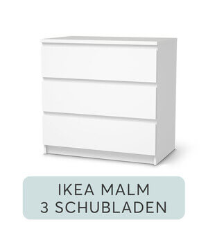 Möbelfolie IKEA Malm Kommode 3 Schubladen