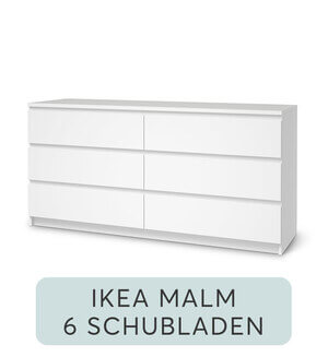 Möbelfolie IKEA Malm Kommode 6 Schubladen (breit)