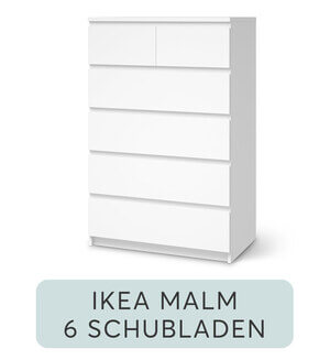 Möbelfolie IKEA Malm Kommode 6 Schubladen (hoch)