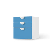 Folie für Möbel Blau Light - IKEA Smastad Kommode - 3 Schubladen  - weiss