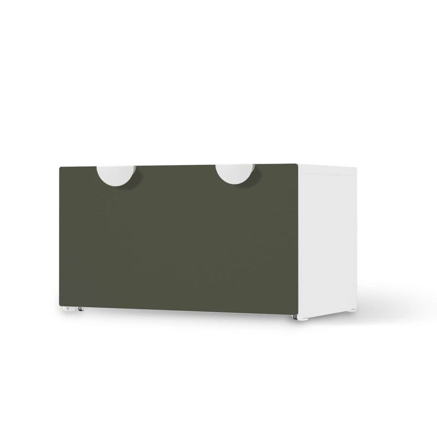 Möbelfolie Braungrau Dark - IKEA Smastad Bank mit Kasten  - weiss