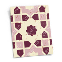 Fliesensticker rechteckig Küche Musterfolie Gross - Mediterranean Tile Set - Red Purple pds1