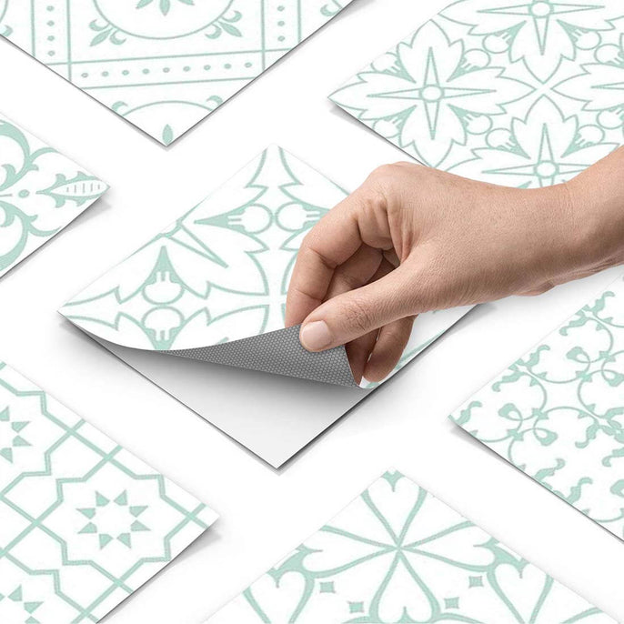Eigenes Maß Klebefliesen Türkise Ornamente - Paket - creatisto pds1