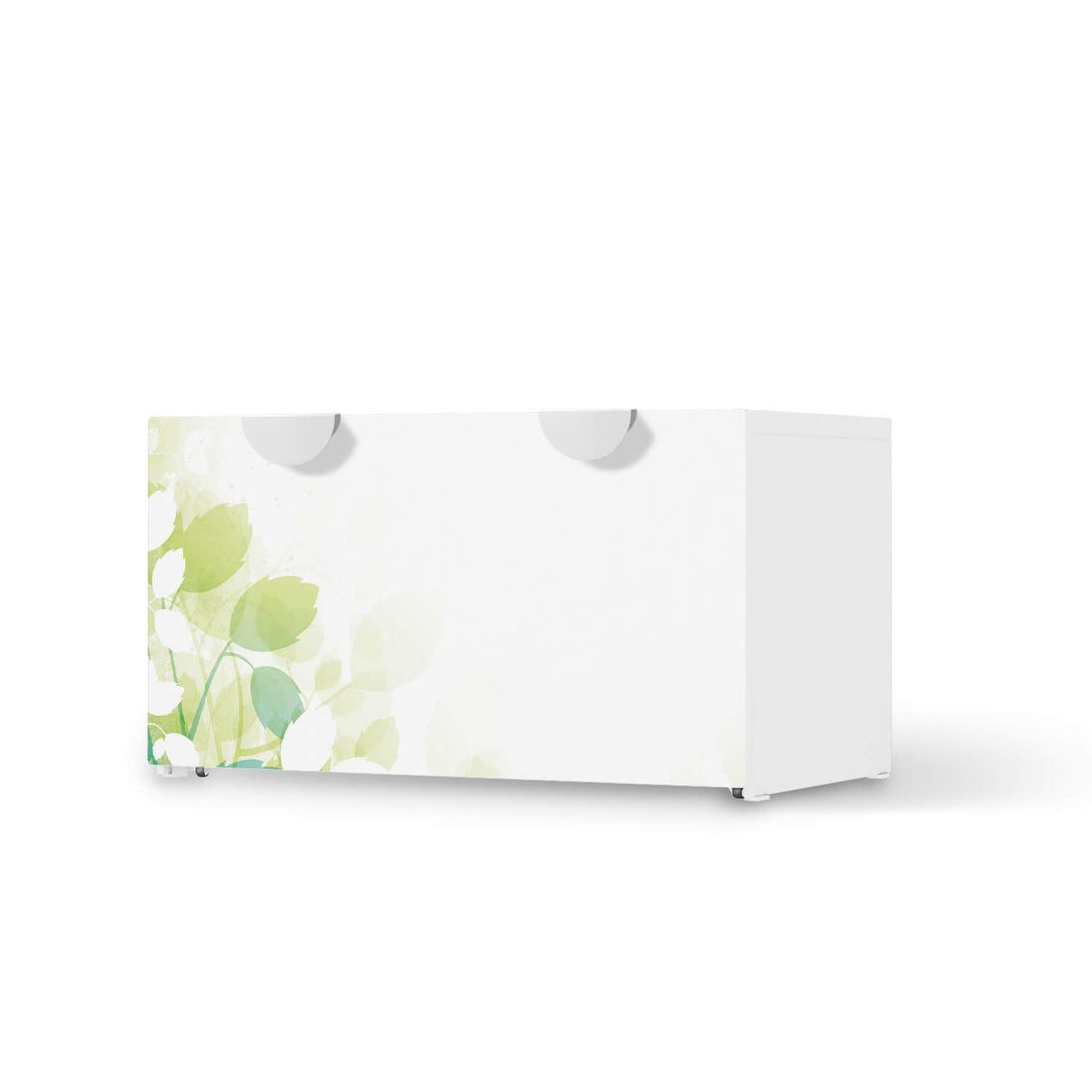 Möbelfolie Flower Light - IKEA Smastad Bank mit Kasten  - weiss