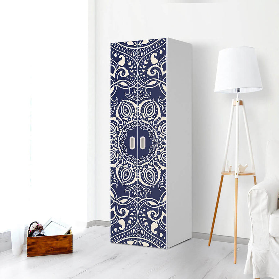 Möbelfolie Blue Mandala - IKEA Stuva / Fritids - 2 hohe Türen (192 cm) - Kinderzimmer