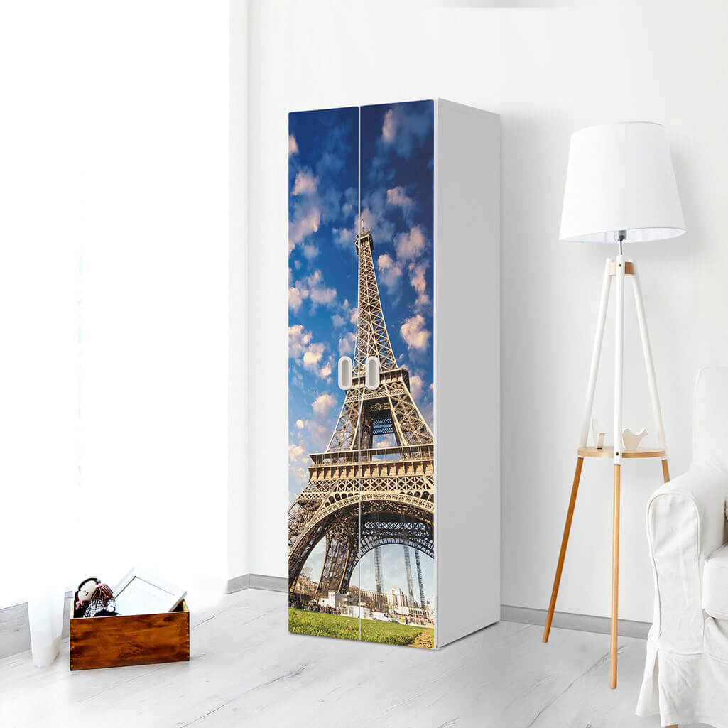 Möbelfolie La Tour Eiffel - IKEA Stuva / Fritids - 2 hohe Türen (192 cm) - Kinderzimmer