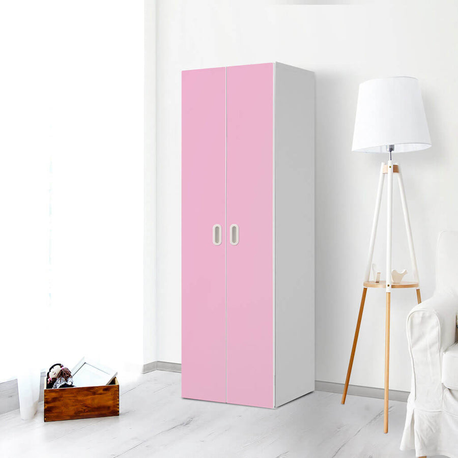 Möbelfolie Pink Light - IKEA Stuva / Fritids - 2 hohe Türen (192 cm) - Kinderzimmer