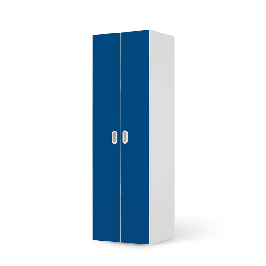 Möbelfolie Blau Dark - IKEA Stuva / Fritids - 2 hohe Türen (192 cm) - weiss