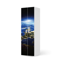 Möbelfolie Earth View - IKEA Stuva / Fritids - 2 hohe Türen (192 cm) - weiss