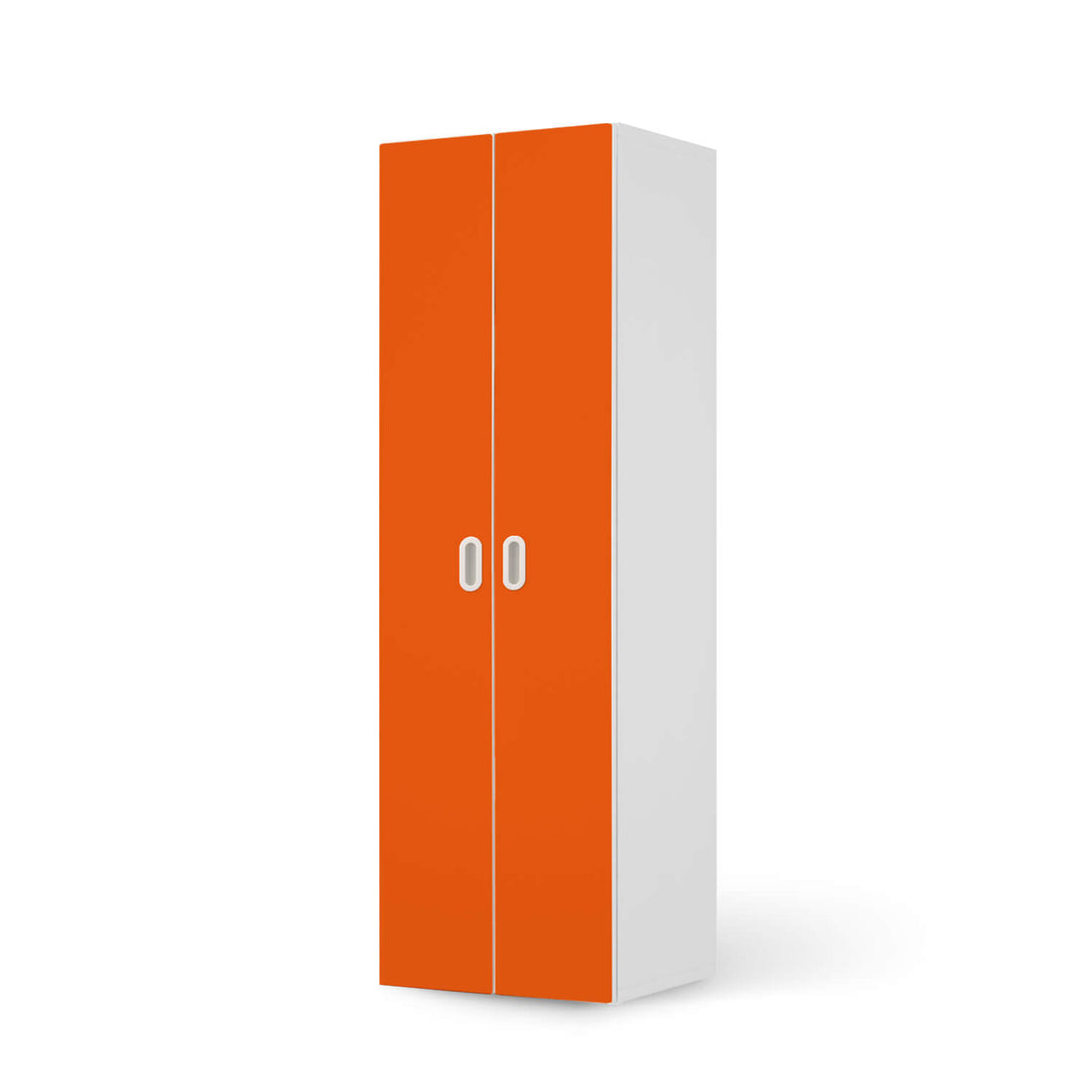 Möbelfolie Orange Dark - IKEA Stuva / Fritids - 2 hohe Türen (192 cm) - weiss