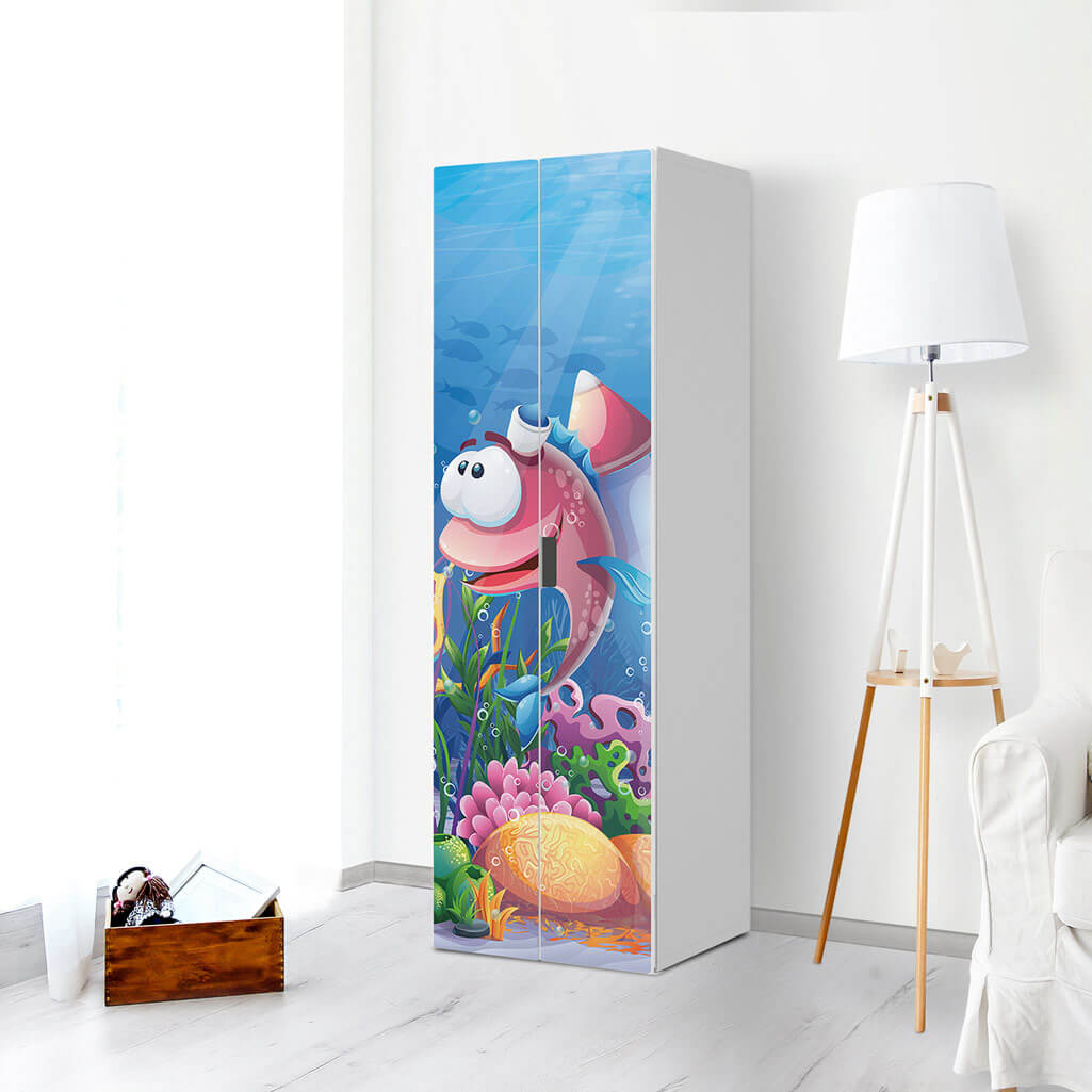 Möbelfolie Bubbles - IKEA Stuva / Malad - 2 hohe Türen (192 cm) - Kinderzimmer