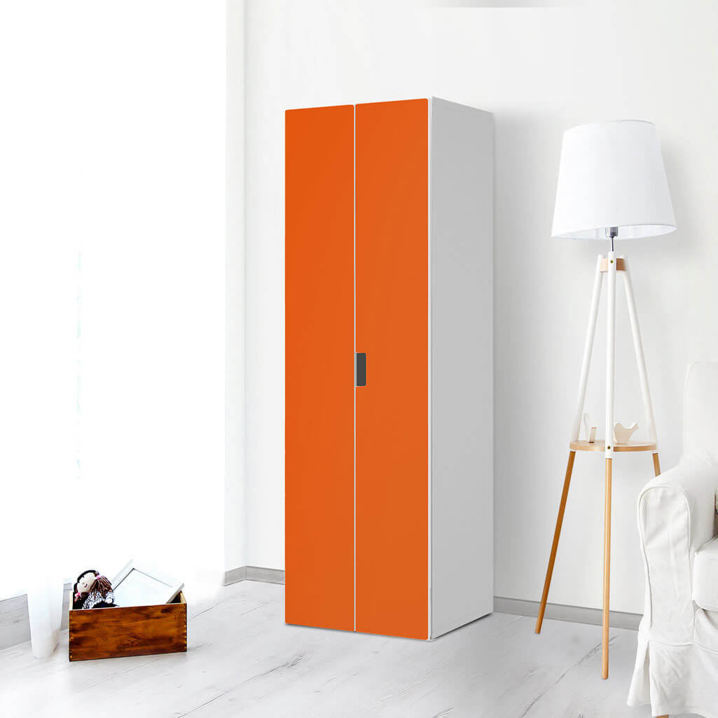 Möbelfolie Orange Dark - IKEA Stuva / Malad - 2 hohe Türen (192 cm) - Wohnzimmer