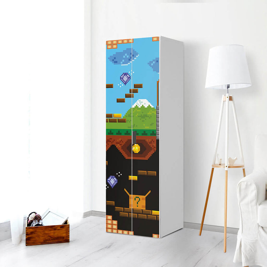 Möbelfolie Pixelmania - IKEA Stuva / Malad - 2 hohe Türen (192 cm) - Kinderzimmer