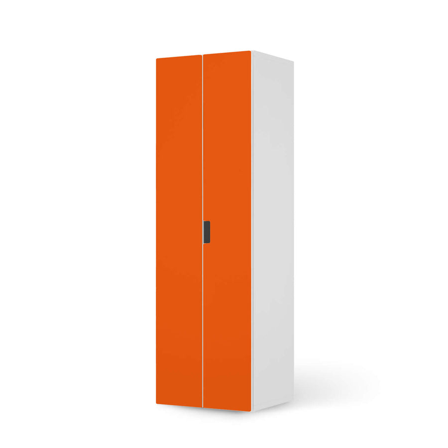 Möbelfolie Orange Dark - IKEA Stuva / Malad - 2 hohe Türen (192 cm)  - weiss