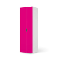 Möbelfolie Pink Dark - IKEA Stuva / Malad - 2 hohe Türen (192 cm)  - weiss