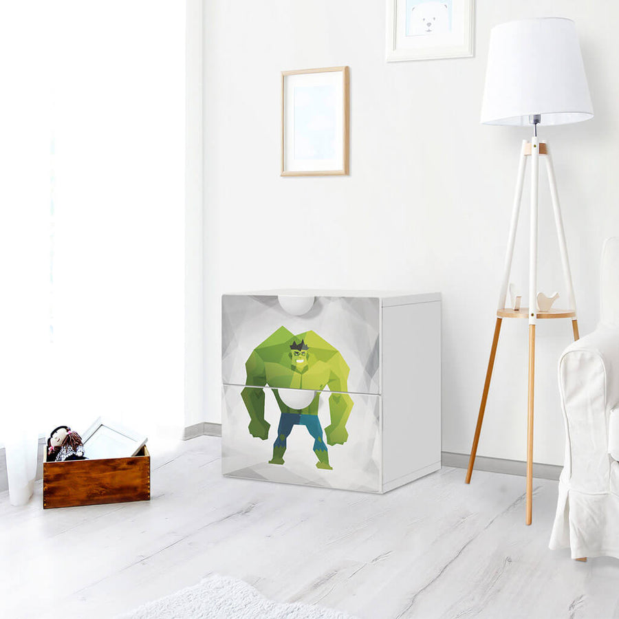 Klebefolie für Möbel Mr. Green - IKEA Smastad Kommode - 2 Schubladen - Kinderzimmer