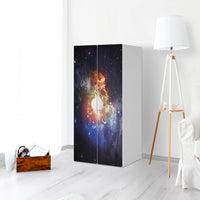 Möbelfolie Nebula - IKEA Smastad Schrank - 2 große Türen - Kinderzimmer