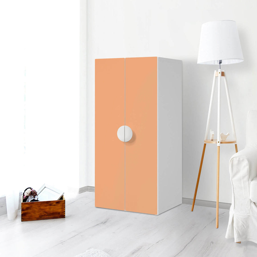 Möbelfolie Orange Light - IKEA Smastad Schrank - 2 große Türen - Kinderzimmer