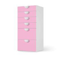 Klebefolie für Möbel Pink Light - IKEA Smastad Kommode - 6 Schubladen  - weiss