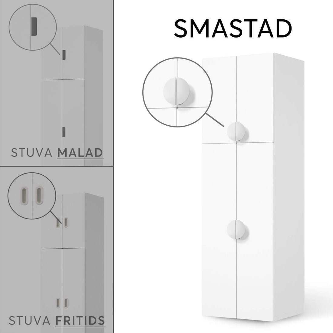 Vergleich IKEA Stuva Smastad - Braungrau Dark