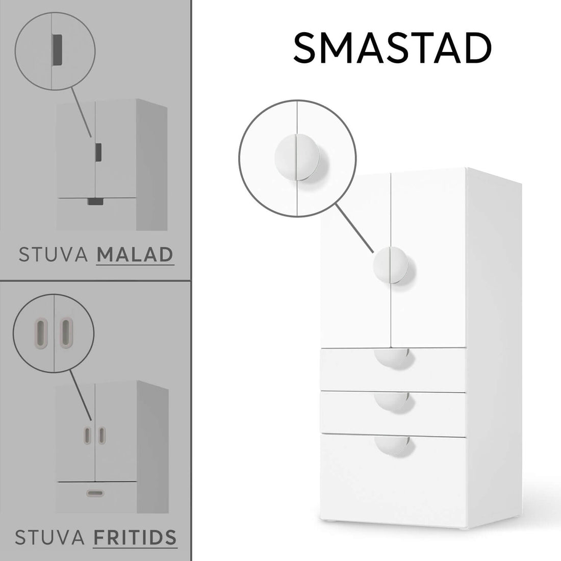 Vergleich IKEA Stuva Smastad - Braungrau Dark