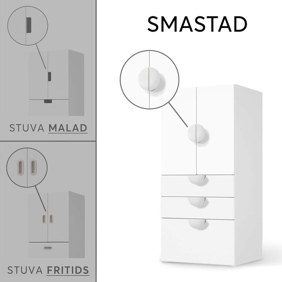 Vergleich IKEA Stuva Smastad - Blau Light