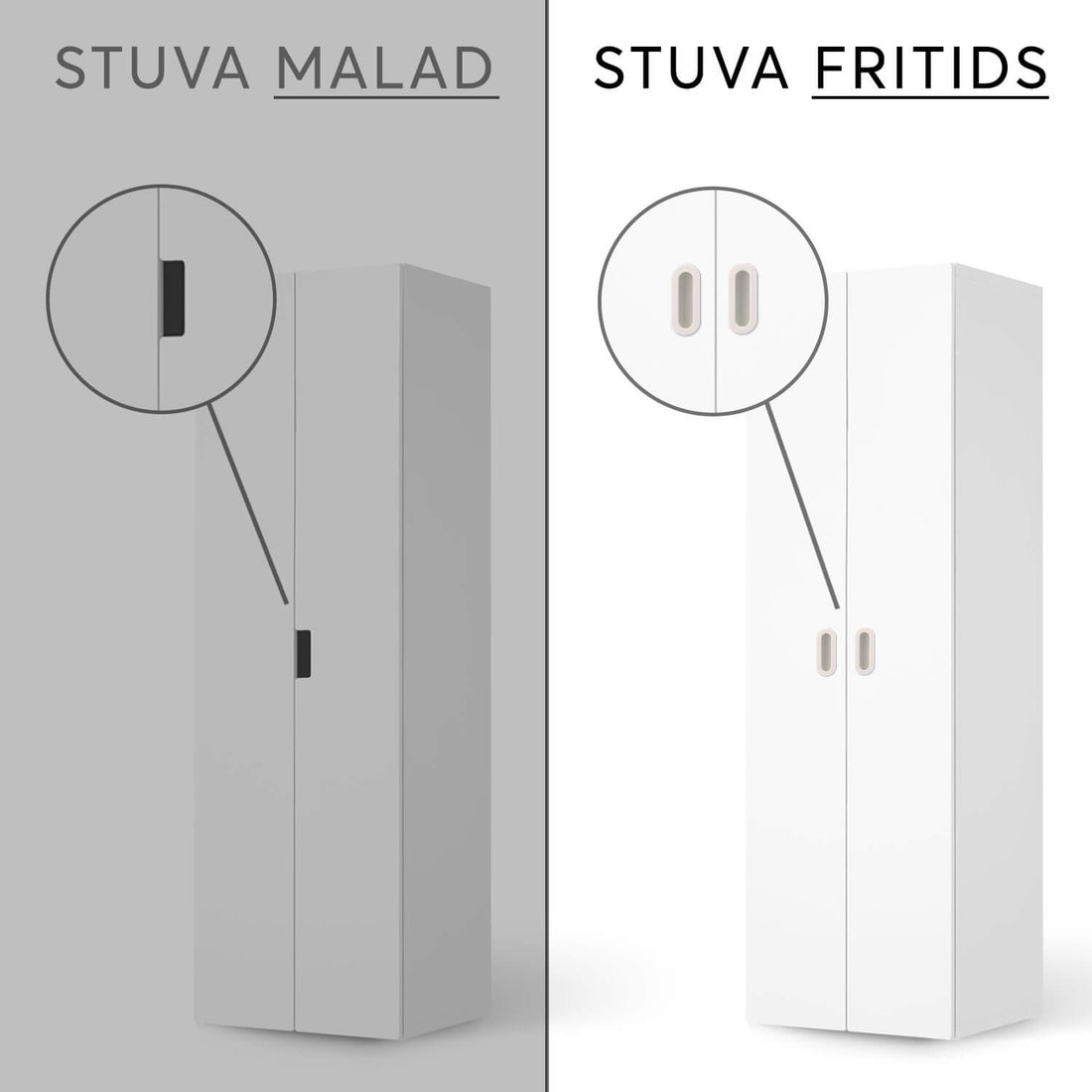 Vergleich IKEA Stuva Fritids / Malad - Gelbe Zacken