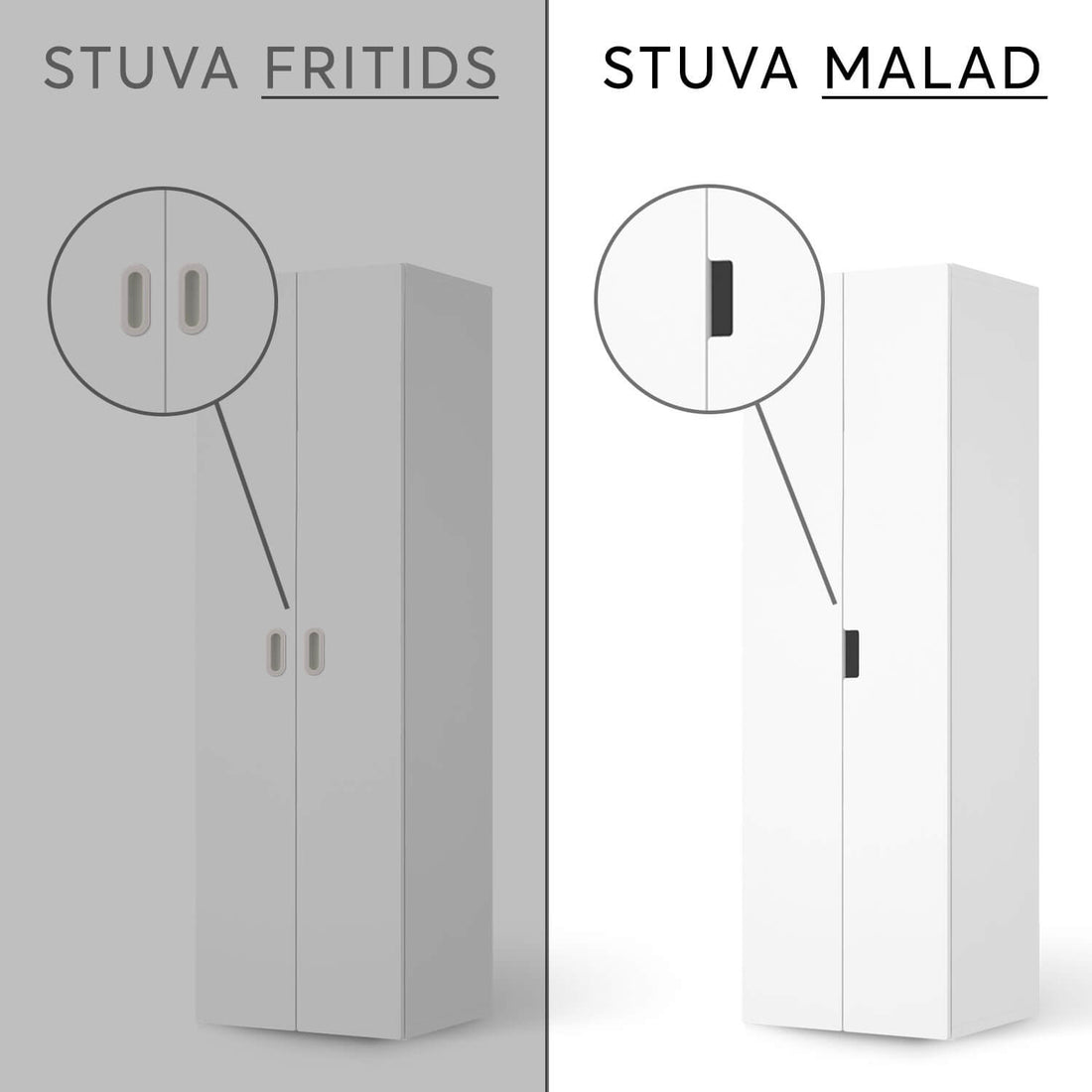 Vergleich IKEA Stuva Malad / Fritids - Gelbe Zacken