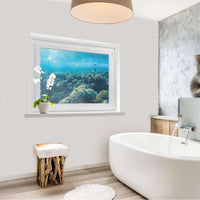 Fensterfolie [quer] - Underwater World - 100x70 cm - Bad