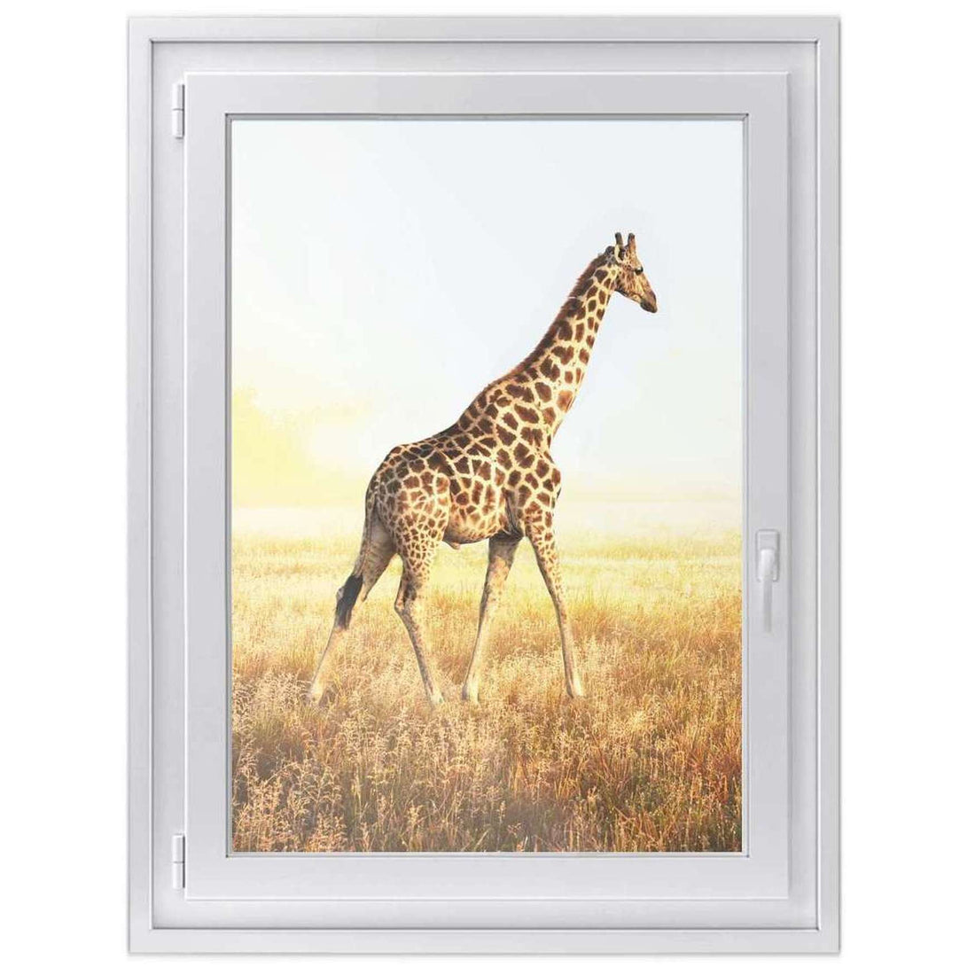 Fensterfolie [hoch] -Savanna Giraffe- Größe: 70x100 cm