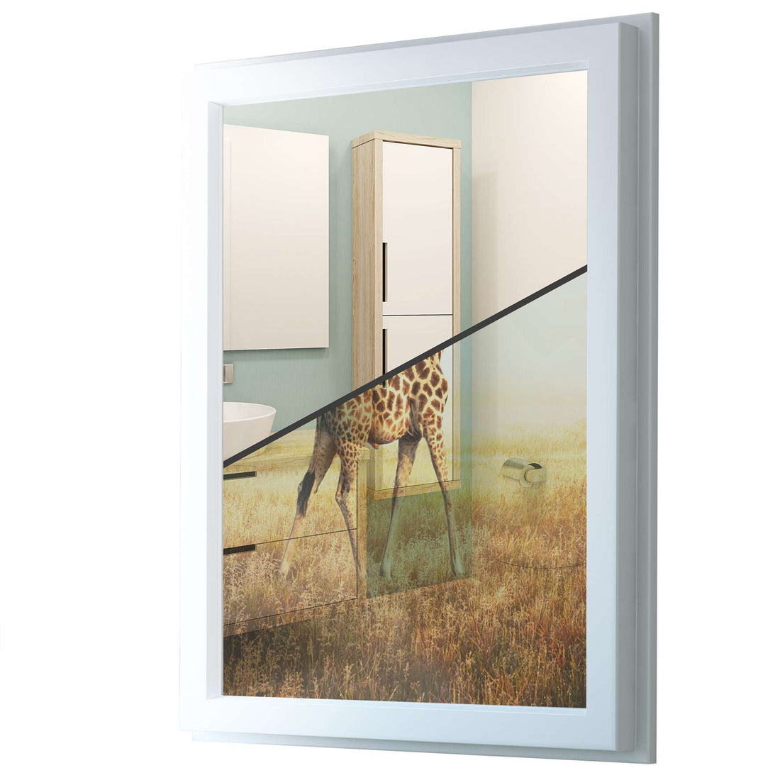 Fensterfolie [hoch] - Savanna Giraffe - 70x100 cm - Transparenz