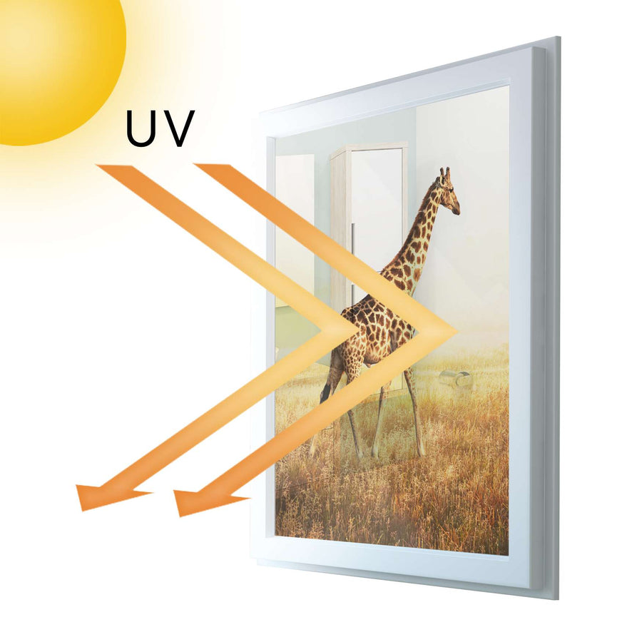 Fensterfolie [hoch] - Savanna Giraffe - 70x100 cm - UV-resistent pds1