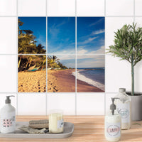 Fliesenaufkleber 15x20 cm Bad - Longboat Beach