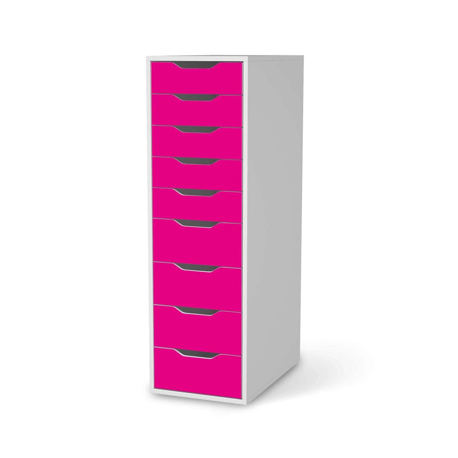 Folie für Möbel Pink Dark - IKEA Alex 9 Schubladen - weiss