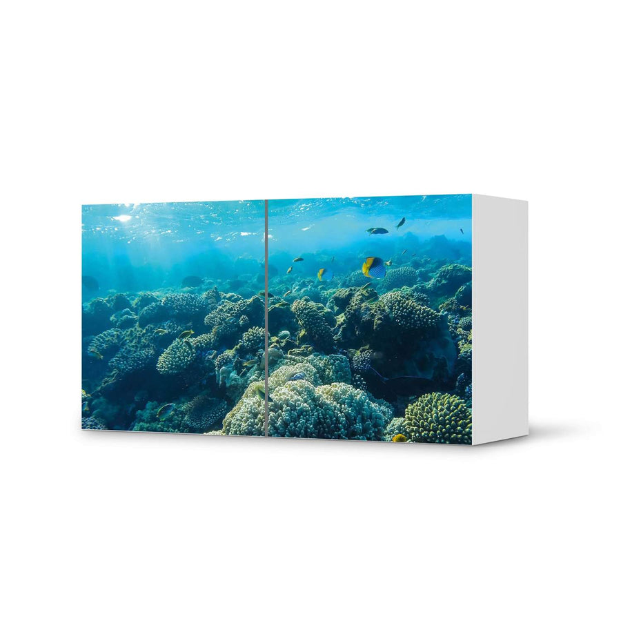 Folie für Möbel Underwater World - IKEA Besta Regal Quer 2 Türen  - weiss