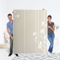 Folie für Möbel Florals Plain 3 - IKEA Pax Schrank 201 cm Höhe - 3 Türen - Folie