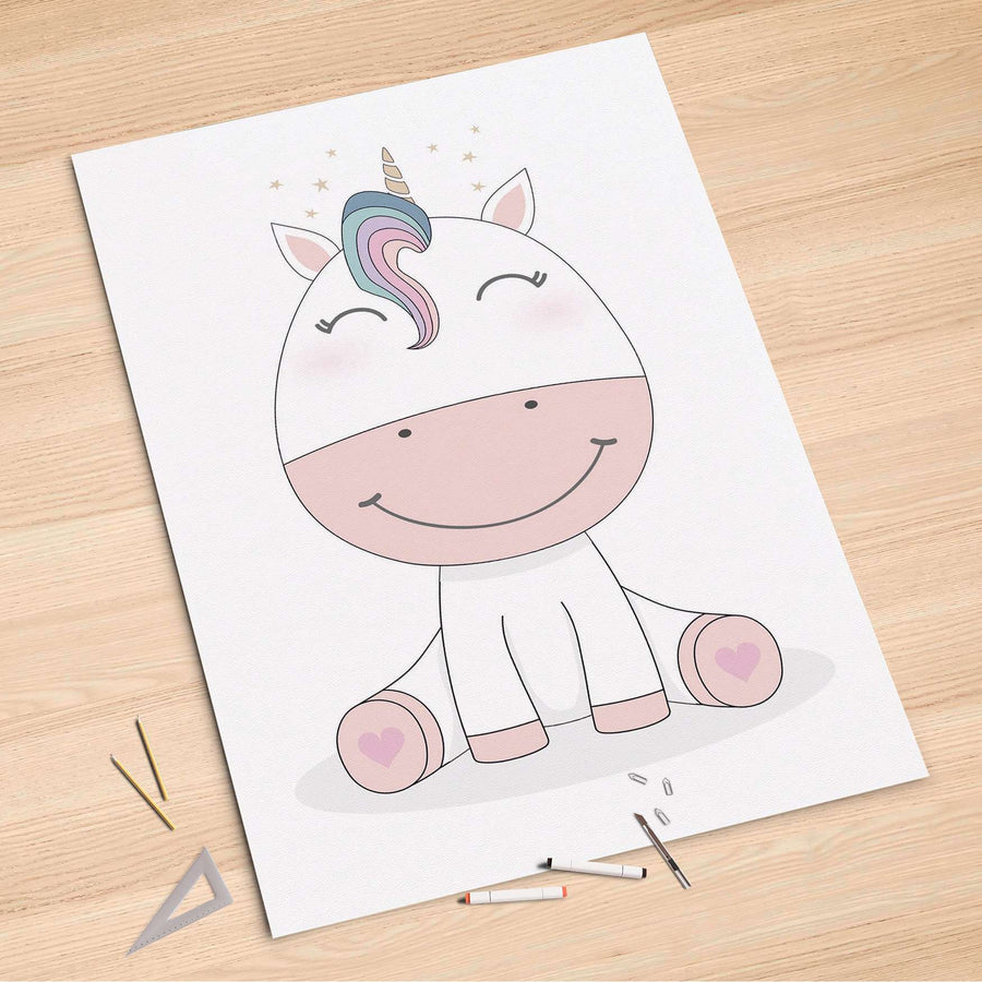 Folienbogen Baby Unicorn - 100x150 cm