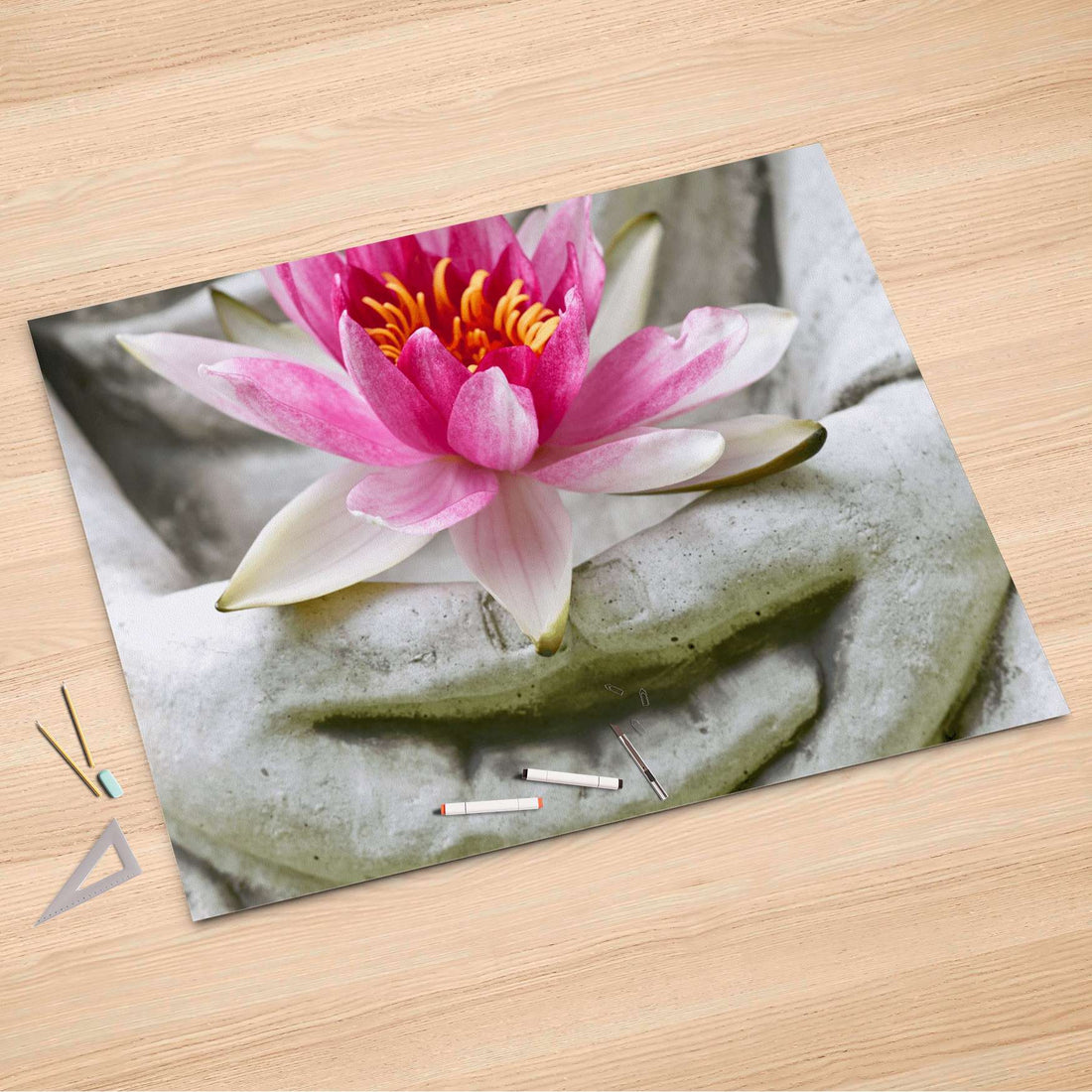 Folienbogen Flower Buddha - 150x100 cm