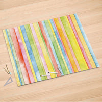 Folienbogen Watercolor Stripes - 150x100 cm